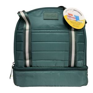 Fit & Fresh Lunch Bag, Includes Meal Prep Set and Ice Pack - Green